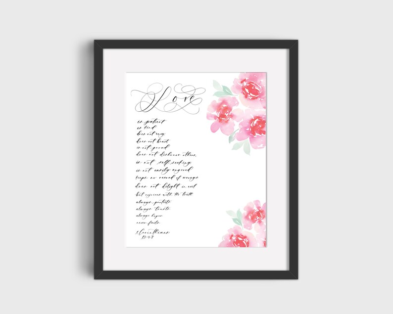 1 Corinthians 13 Scripture Sign Wedding Sign Christian Wall - Etsy