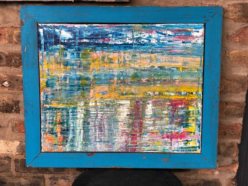 Original abstract painting Michigan Summer #1