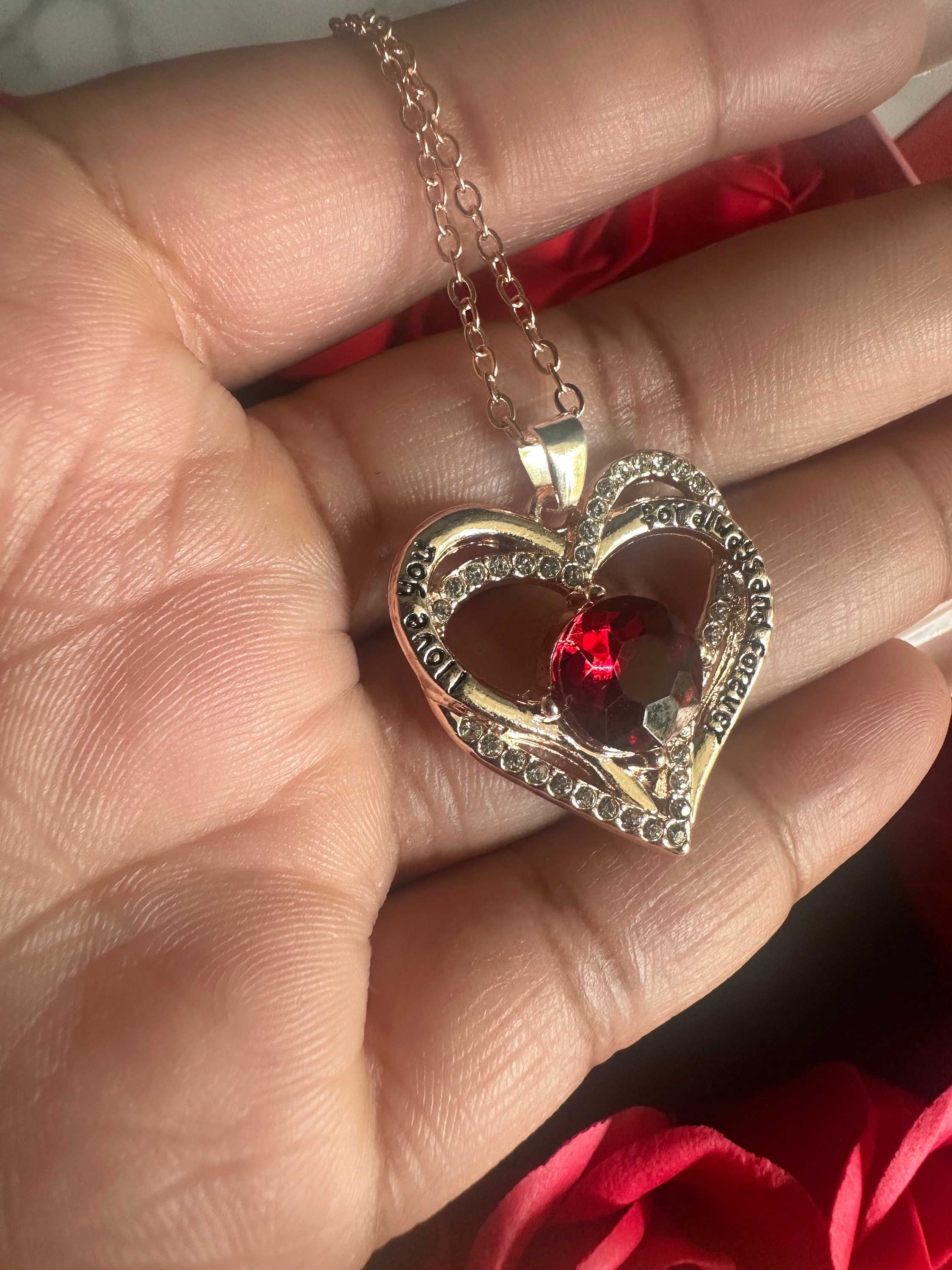 Forever Love Heart Pendant Necklace For Women - 925 Sterling Silver