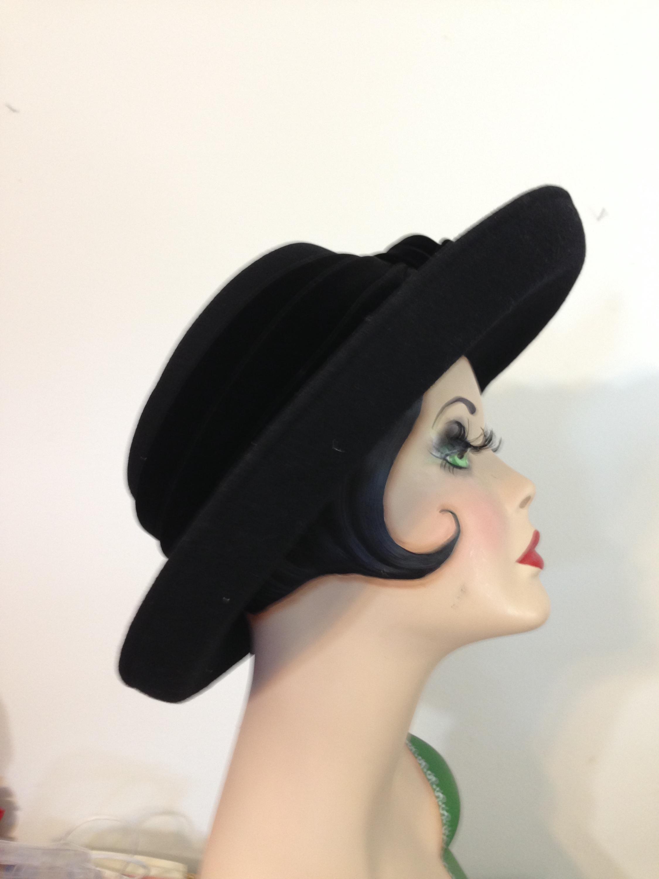 Eric Javits/lily J. - Black Lady's Hat, Designer for Melania