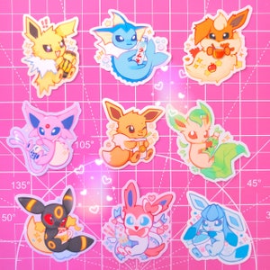 eeveelutions drinks stickers