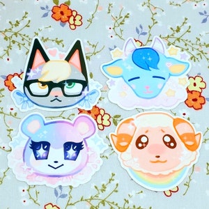 ac villagers (sherb, raymond, dom, judy) stickers