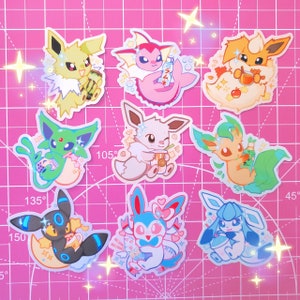 shiny eeveelutions drinks stickers