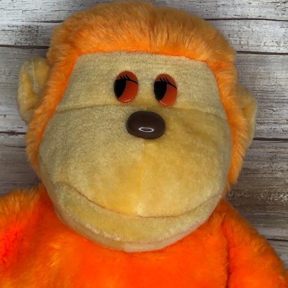orange stuffed monkey