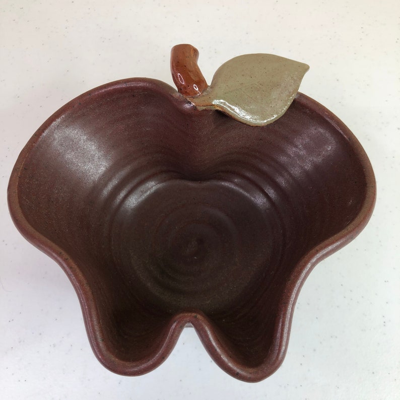 Vintage Greg Neal Handmade Pottery Apple Shaped Bowl 1993 Etsy