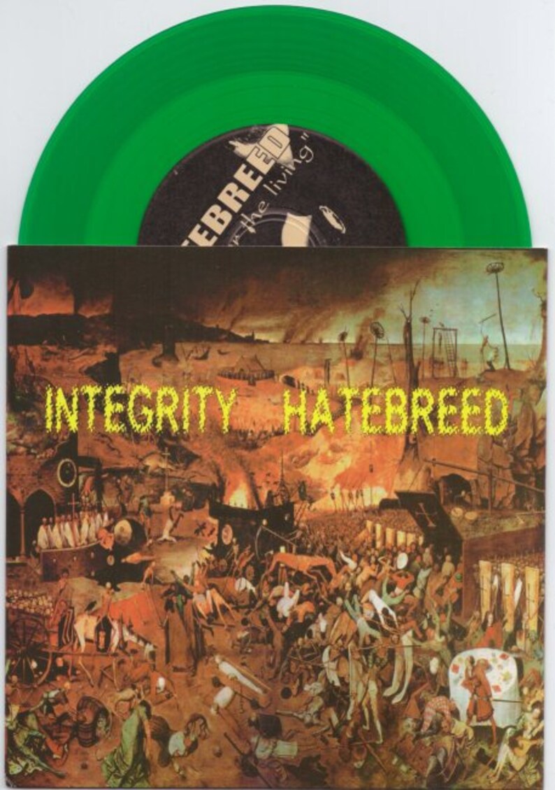 Integrity/Hatebreed "split" 7" NM (Green Vinyl) (Out of Print) - dral. regionlima.gob.pe