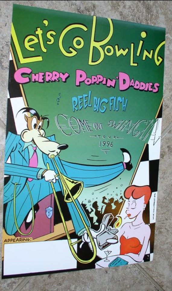 Let's Go Bowling/cherry Poppin' Daddies/reel Big Fish 1996 Tour Poster 