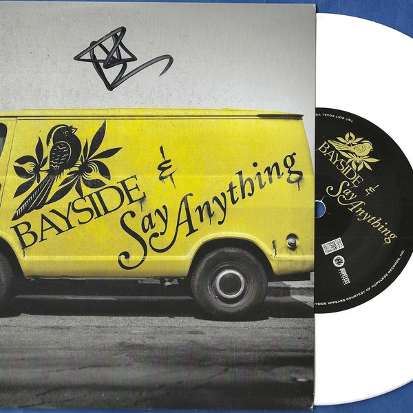 Say Anything/Bayside "Tour split" 7" NM (Autographed by Max Bemis) (White Vinyl) (Out of Print)