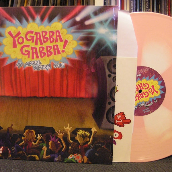 Various Artists "Yo Gabba Gabba! Hey" LP NM in shrink (Limited to /150 copies) (Pressed on Foofa Pink with White Circles)