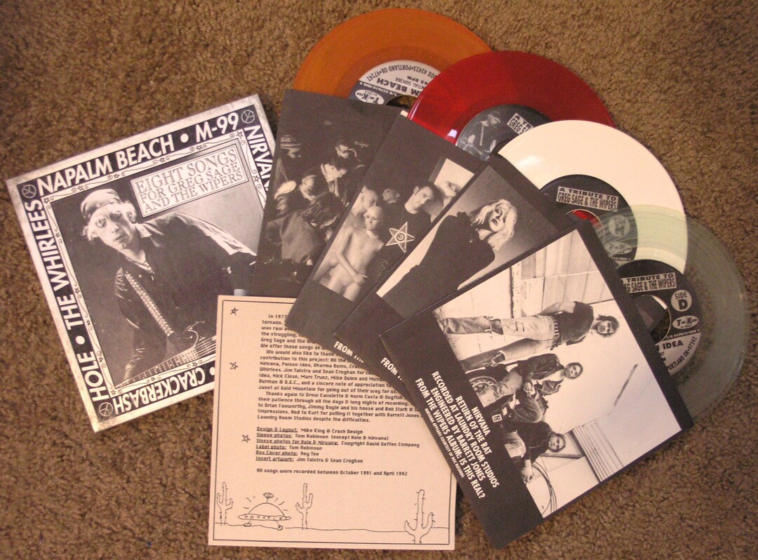 Eight Songs for Greg Sage & the Wipers 4x 7 Box Set NM Nirvana Hole