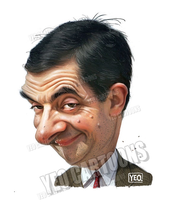 Rowan Atkinson Vinilo el arte de pared calcomanía calcomanía Varios Colores Gratis Envío Mr Bean