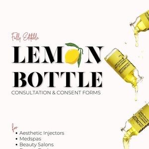 LEMONBOTTLE Consent and Consultation form. Lemon bottle client intake form.