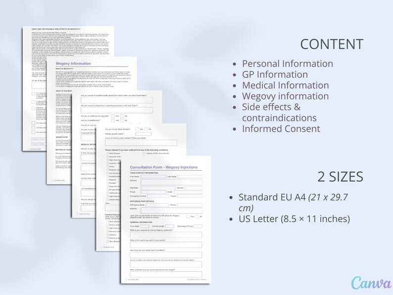 Semaglutide Consultation and Consent Forms. Semaglutides Injections ...