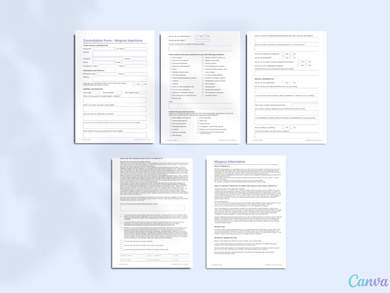 Semaglutide Consultation and Consent Forms. Semaglutides Injections ...