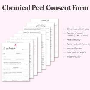 Chemical Peel Consent Form FULLY EDITABLE Facial Forms. Peels consultation form. Acid Peel. Client Intake form. Informed Consent image 2