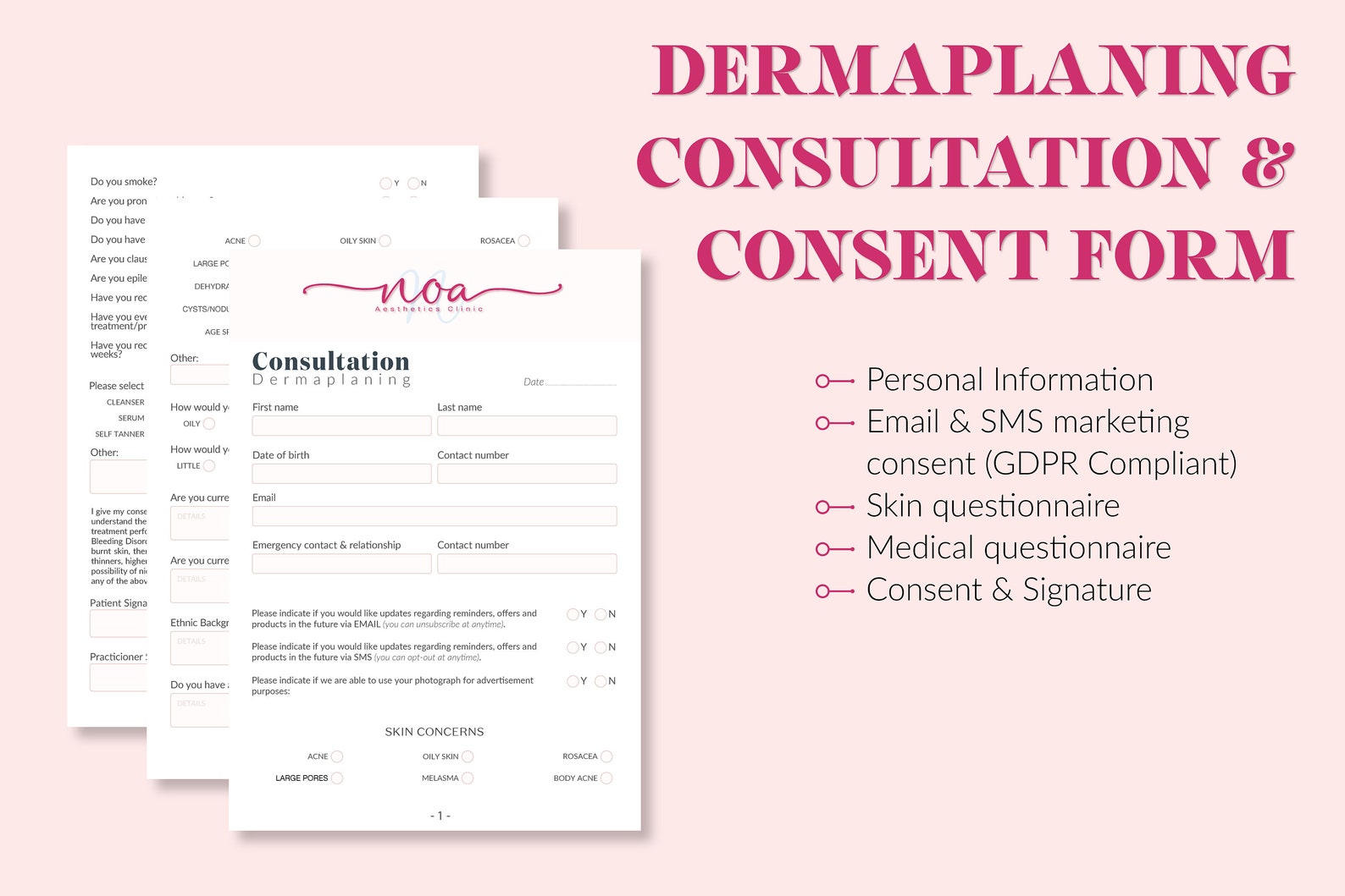Printable Dermaplaning Consent Form Printable Forms Free Online