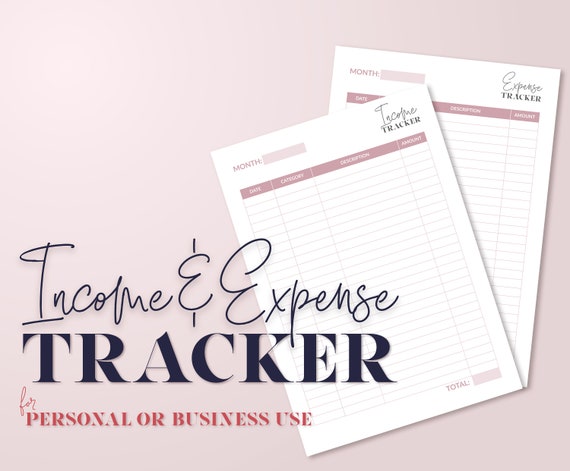 Income and Expense Tracker | Money Tracker Forms | Budget Trackers | Financial Planning Forms | PRINTABLE | Monthly Money Tracker