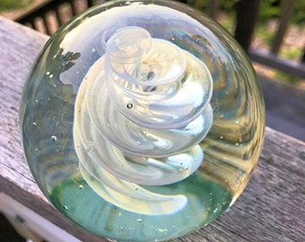 Spiral Swirl Crystal Ball Paperweight