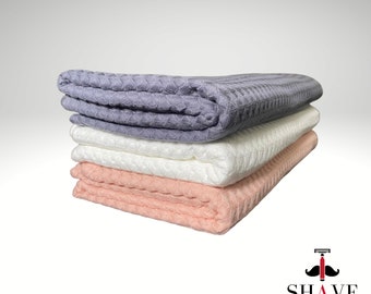 Waffle Weave Bath Towel by Shave Essentials