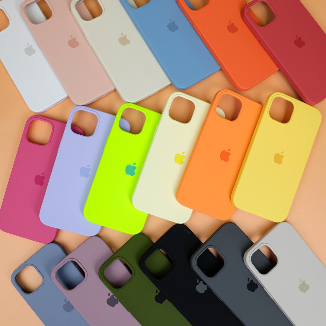 Fluorescent Liquid Silicone Solid Colors Iphone Case Iphone 14 Etsy