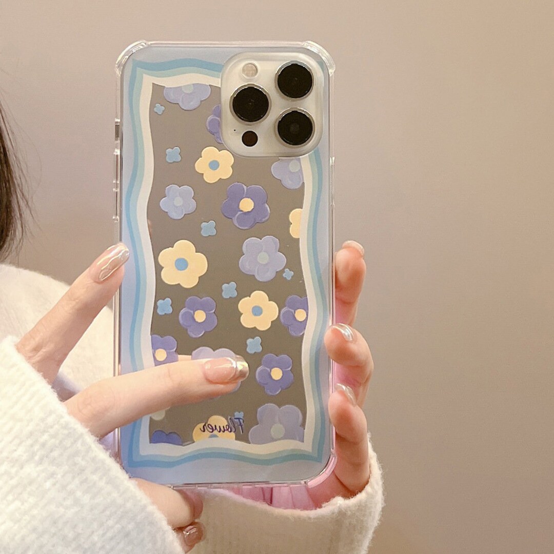 Mirror Floral Cute Girls Iphone 12 13 Pro Max Case Iphone 13 Etsy Uk