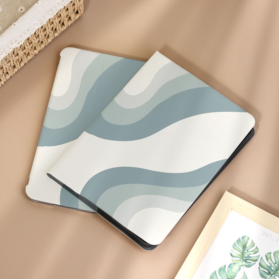 Grey Blue Line Ipad Case Pencil Holder for Ipad Air 4/5 Ipad Etsy