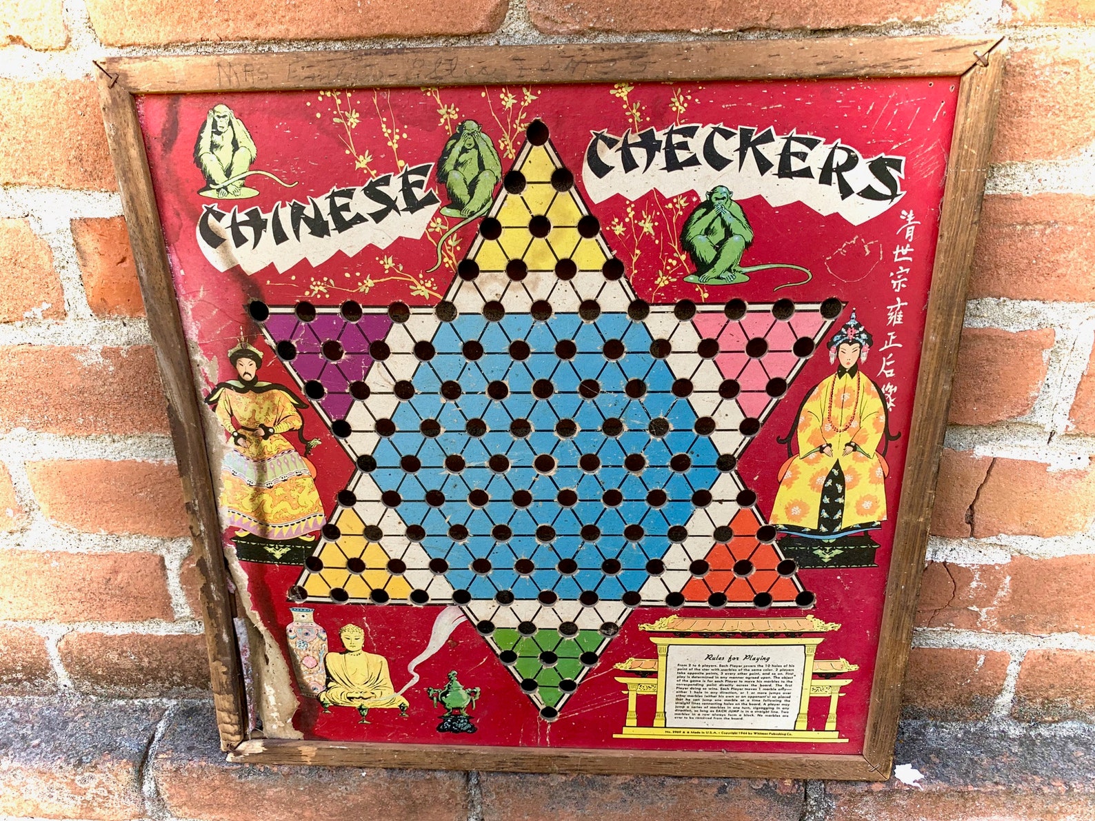 antique vintage chinese checkers board antique vintage chinese checkers board