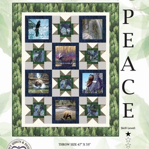 Finding Peace Quilt Pattern Throw Size - PDF