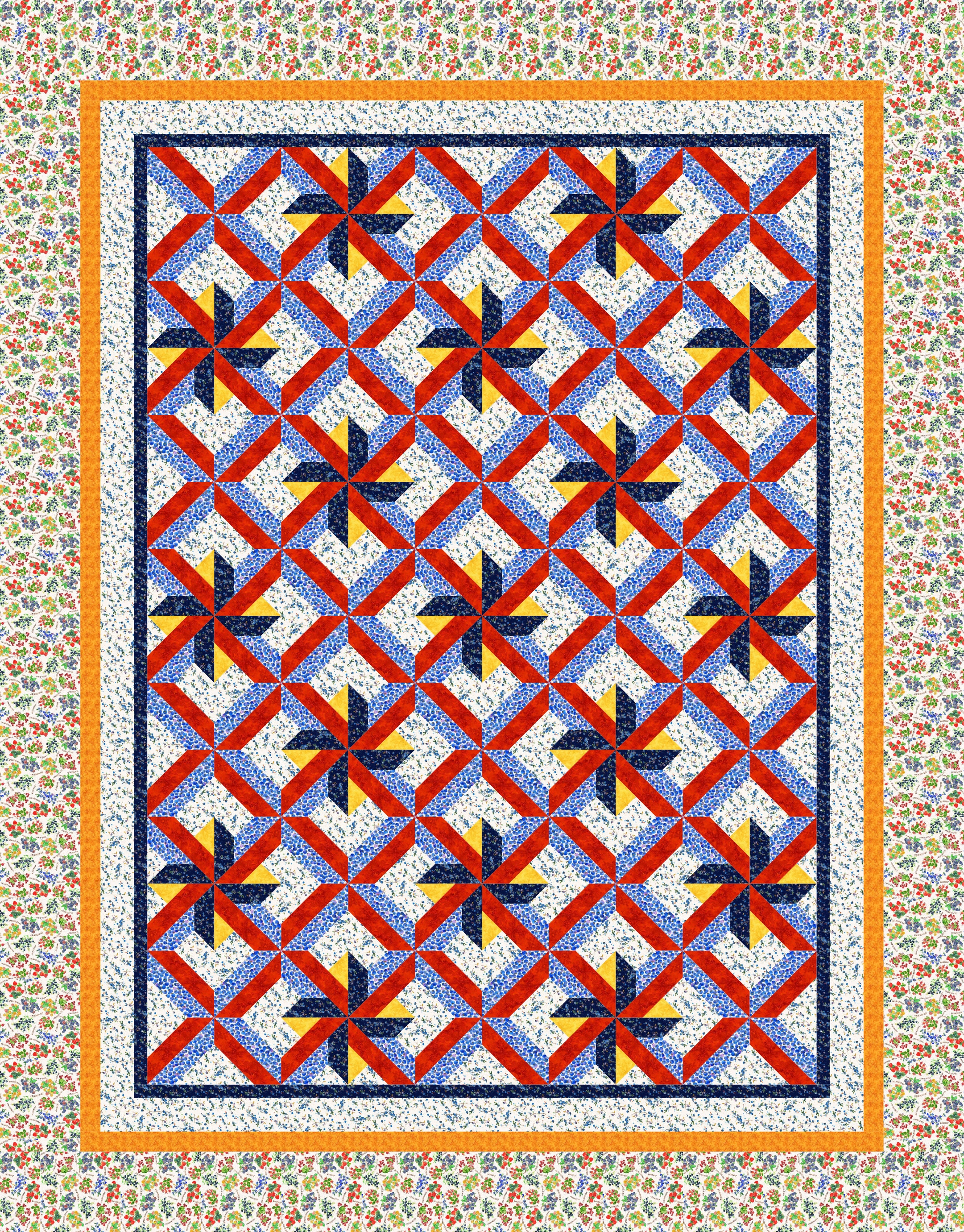 All A-whirl Quilt Pattern in Multiple Sizes - PDF - Etsy