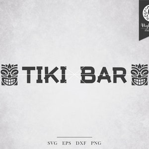 Tiki Bar SVG - décor de patio svg, enseigne de bar tiki, enseigne de bar svg, enseigne de cuisine svg, enseigne de ferme svg fichiers, signe de mariage svg, boisson svg