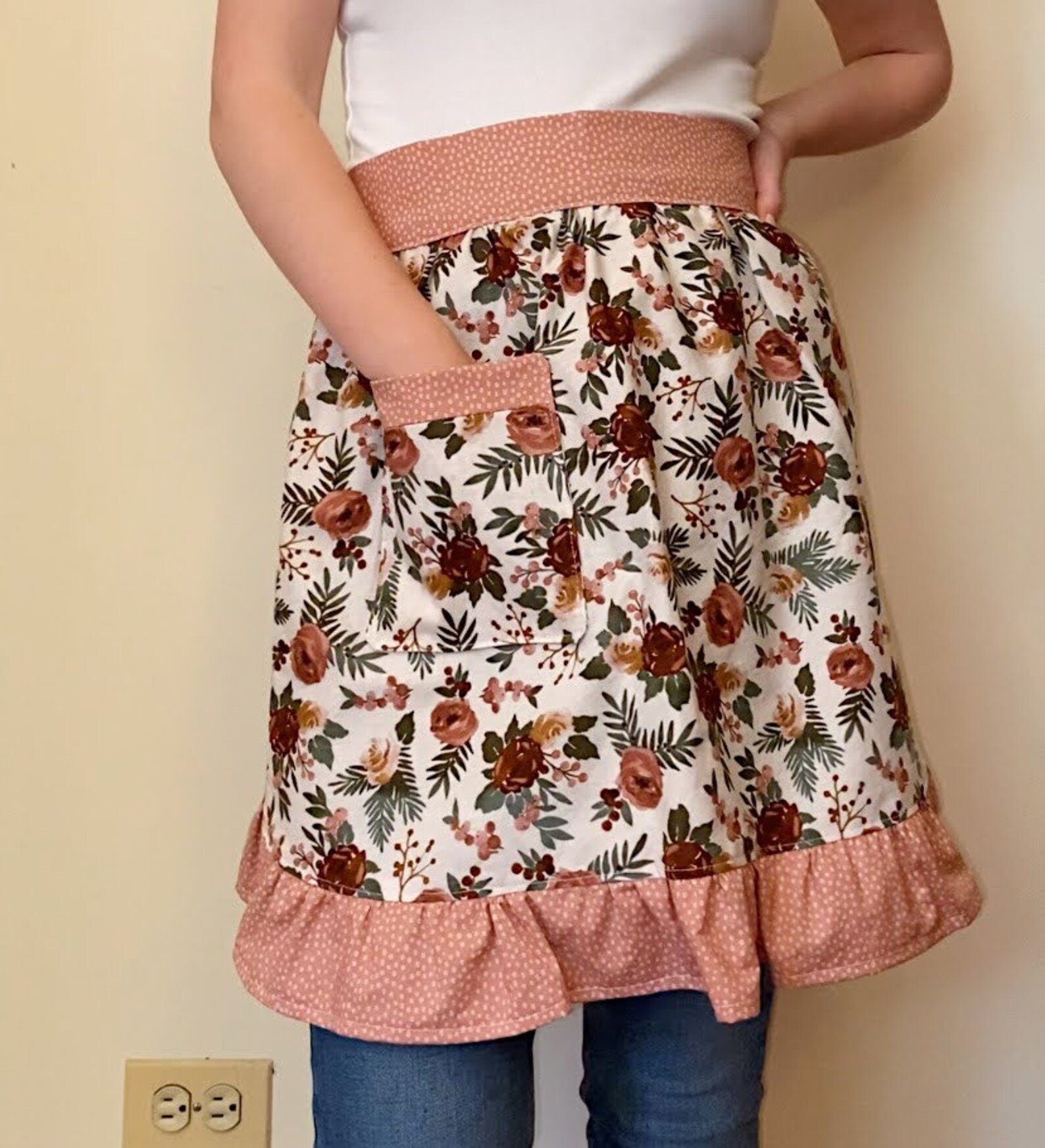 Womens Half Apron Ruffle Apron Womens Apron Baking Apron Etsy