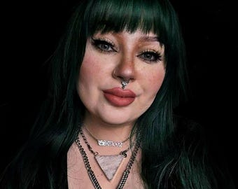 The *BERMUDA TRIANGLE* Necklace- Hypoallergenic Silver Electroplated Geometric Gemstone Crystal Necklace Witchy Goth Punk Unisex Jewelry