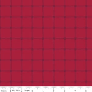 Christmas Village Windows Red by Katherine Lenius for Riley Blake Designs - C12247-RED