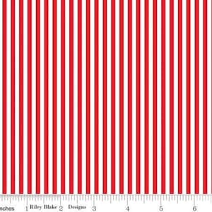 Red 1/8 Stripe by Riley Blake Designs - C495-RED