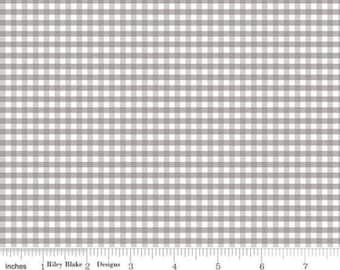 1/8" Gingham Check Gray by Riley Blake Designs - C440-40GRAY