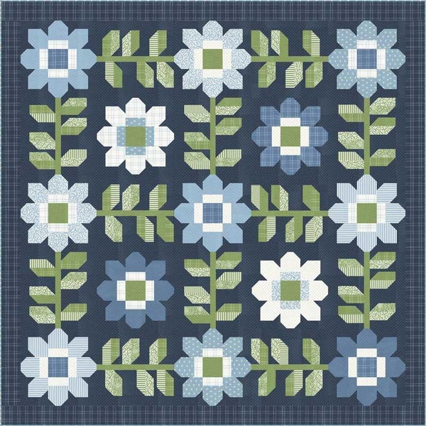 Pre-Order Edelweiss Kit - Shoreline Fabric by Camille Roskelley for Moda Fabrics Pattern - Edelweiss By Thimble and Blossoms - KIT55300