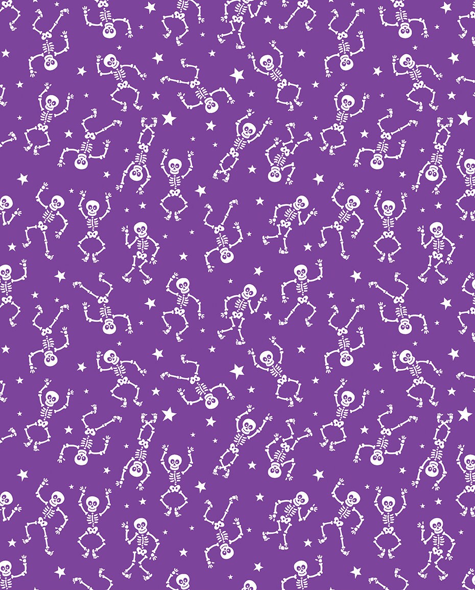 Glow-o-ween Glowing Skeletons Purple by Kanvas Studio for