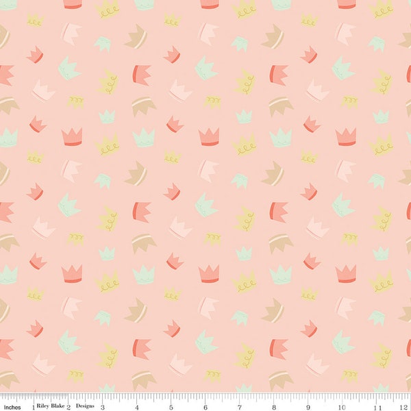 It's a Girl Crowns Blush by Echo Park Paper Co. for Riley Blake Designs - C13322-BLUSH