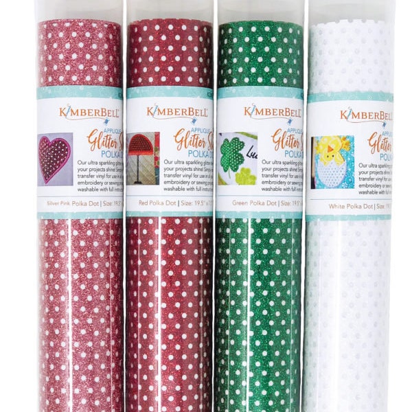 Applique Glitter Sheets - Polka Dot by Kimberbell Designs (many colors to choose from)