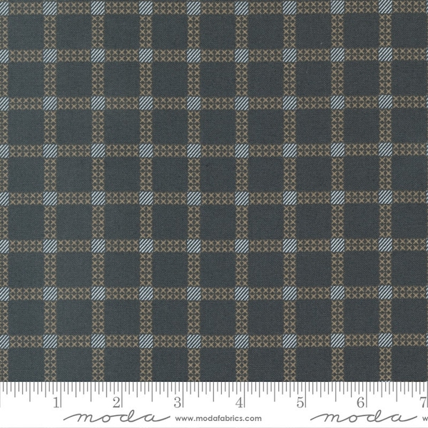 Dawn on the Prairie Stitch Checks Charcoal Night by Stephanie Sliwinski of Fancy That Design House for Moda Fabrics - 45575 19