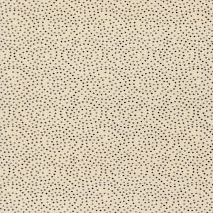 May include: Cream-colored fabric with a repeating pattern of small, dark gray and black diamond shapes. The diamonds are evenly spaced across the surface, creating a textured appearance. The overall effect is a subtle, yet visually interesting design.