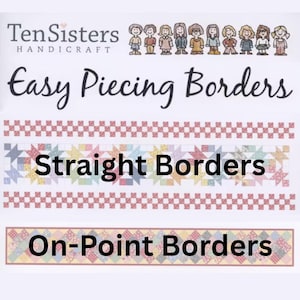 Easy Piecing Grid Borders (Straight and On-Point) by Carmen Geddes of Ten Sisters Handicraft - Sold by the Panel