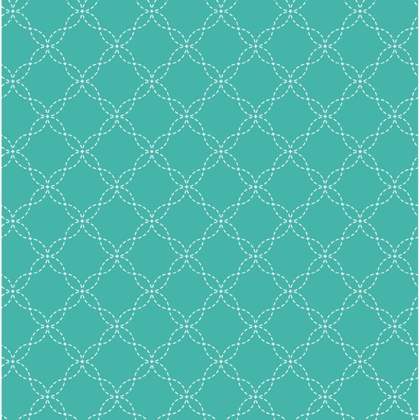 Teal Lattice Designed by Kim Christopherson of Kimberbell Designs for Maywood Studios - MAS8209-Q