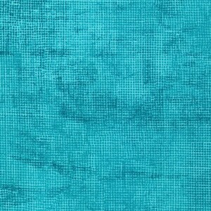 May include: A close-up of a teal fabric with a textured, grid-like pattern. The fabric has a mottled appearance with darker areas, creating a sense of depth and visual interest. The color is a vibrant, cool teal.