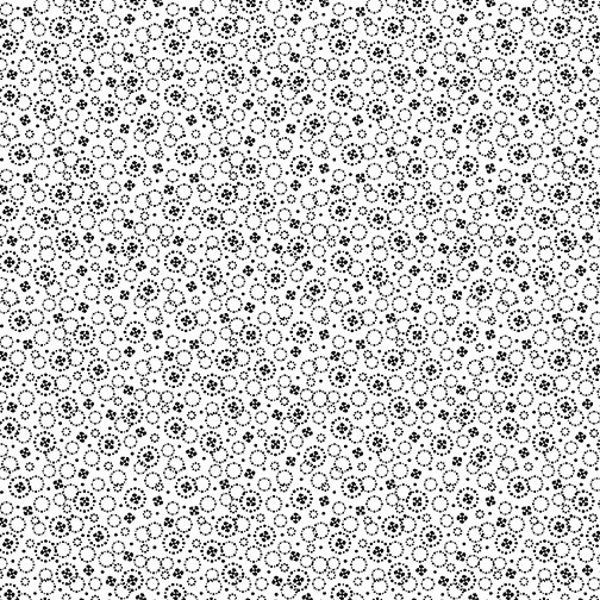 Domino Effect Circle Dot Mini Black on White by Kanvas Studio for Benartex - 12412-12
