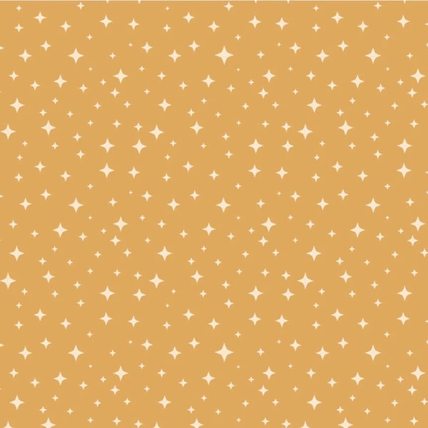 Moonbeam Dreams Star Bright Yellow by Amanda Grace for Poppie Cotton - MD23859