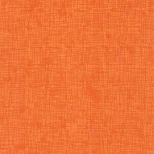 May include: Orange fabric with a textured, crosshatch pattern. The fabric has a warm, solid orange color with a subtle, lighter orange undertone. The design is a repeating grid of fine lines.