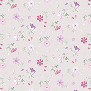 The Pressed Flower Collection Floral Affections Mink by Cassandra Connolly for Lewis & Irene - CC53.2