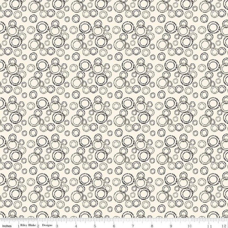 Circles Cream by Sandy Gervais for Riley Blake Designs Oh Happy Day C10312-CREAM