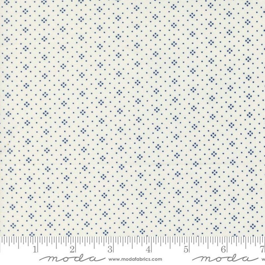 Denim & Daisies Eyelet Midnight Jeans on Cream by Fig Tree Co for Moda ...